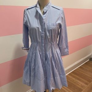 NWOT blue stripe Nantucket fit and flare dress size large